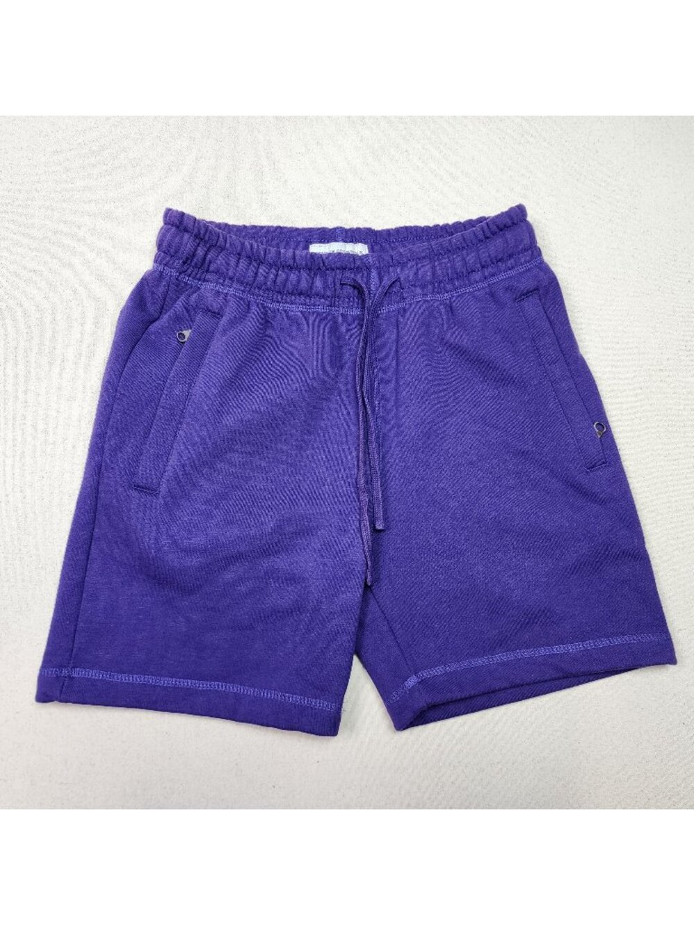 Maison Article Men's Athleisure 3-Pocket Drawstring Fleece Purple Shorts Sz S